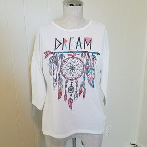 3/4 Sleeve High low Dream Catcher shirt